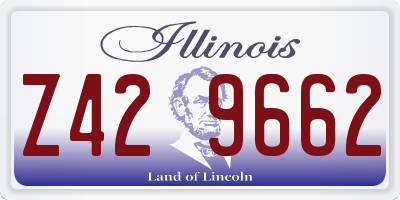 IL license plate Z429662