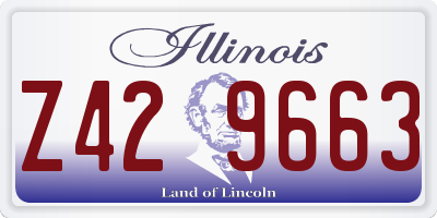 IL license plate Z429663