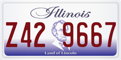 IL license plate Z429667