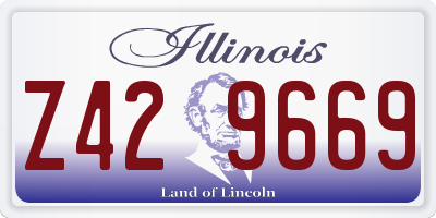 IL license plate Z429669