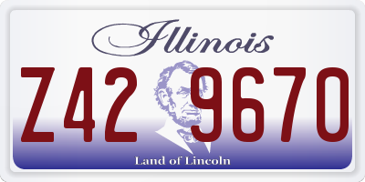 IL license plate Z429670