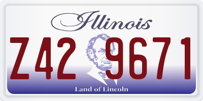 IL license plate Z429671
