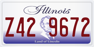IL license plate Z429672