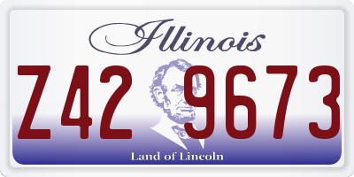 IL license plate Z429673