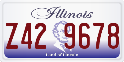 IL license plate Z429678