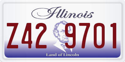IL license plate Z429701