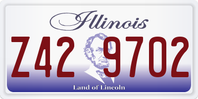 IL license plate Z429702
