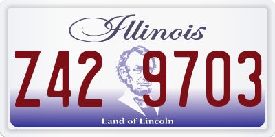 IL license plate Z429703
