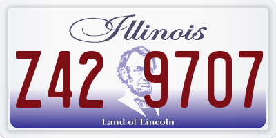 IL license plate Z429707