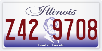 IL license plate Z429708