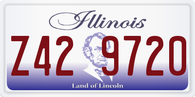 IL license plate Z429720