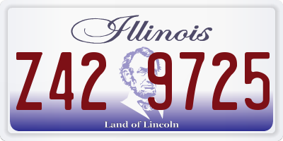 IL license plate Z429725