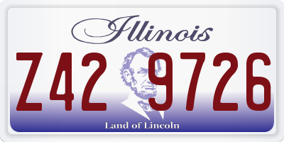 IL license plate Z429726