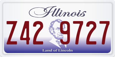 IL license plate Z429727