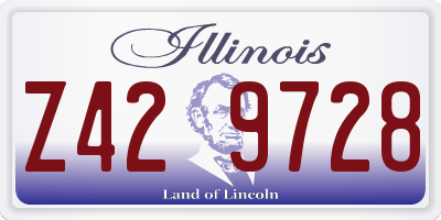 IL license plate Z429728