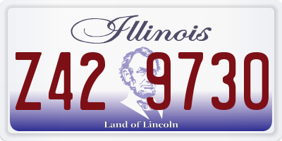 IL license plate Z429730