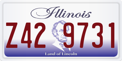 IL license plate Z429731