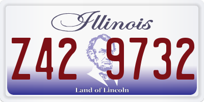 IL license plate Z429732