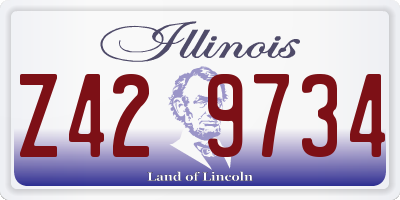 IL license plate Z429734