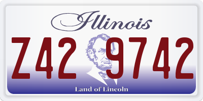 IL license plate Z429742