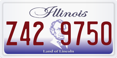 IL license plate Z429750