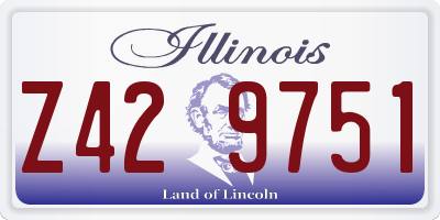 IL license plate Z429751