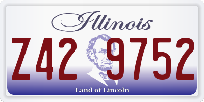 IL license plate Z429752
