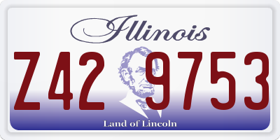 IL license plate Z429753