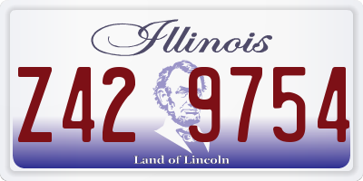 IL license plate Z429754