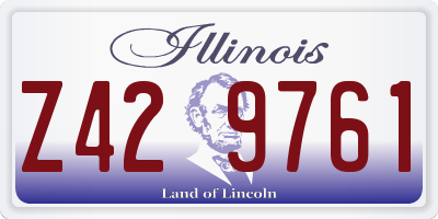 IL license plate Z429761