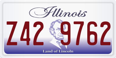 IL license plate Z429762