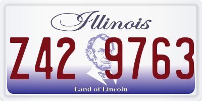 IL license plate Z429763
