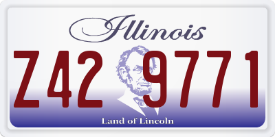 IL license plate Z429771