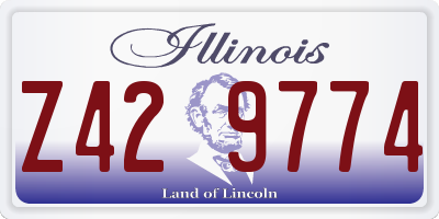 IL license plate Z429774