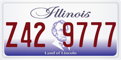 IL license plate Z429777