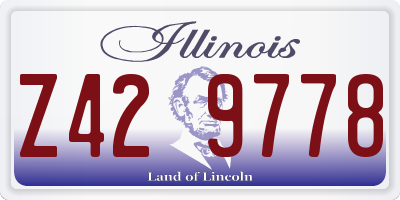 IL license plate Z429778
