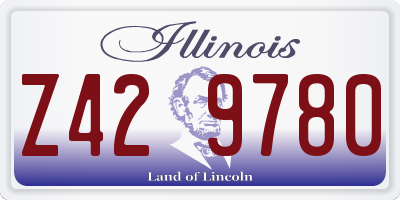 IL license plate Z429780