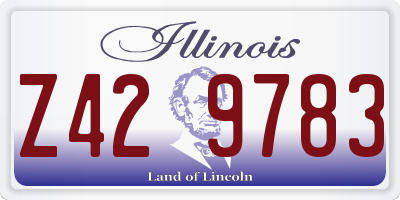 IL license plate Z429783