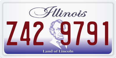 IL license plate Z429791