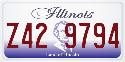 IL license plate Z429794