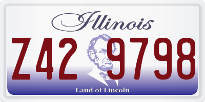 IL license plate Z429798