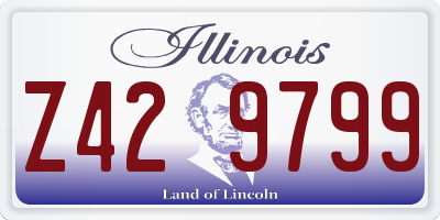 IL license plate Z429799
