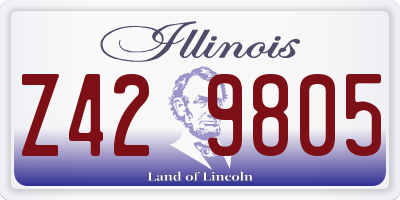IL license plate Z429805