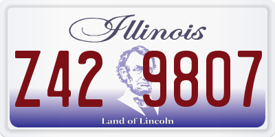IL license plate Z429807