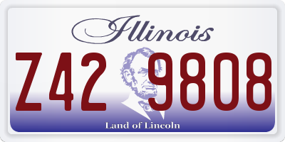 IL license plate Z429808