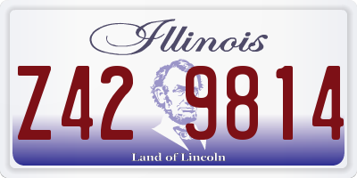 IL license plate Z429814