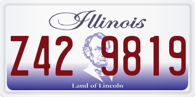 IL license plate Z429819