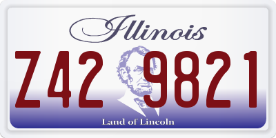 IL license plate Z429821