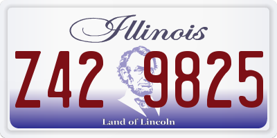 IL license plate Z429825