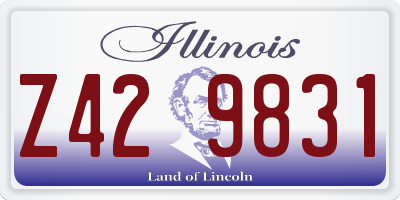 IL license plate Z429831